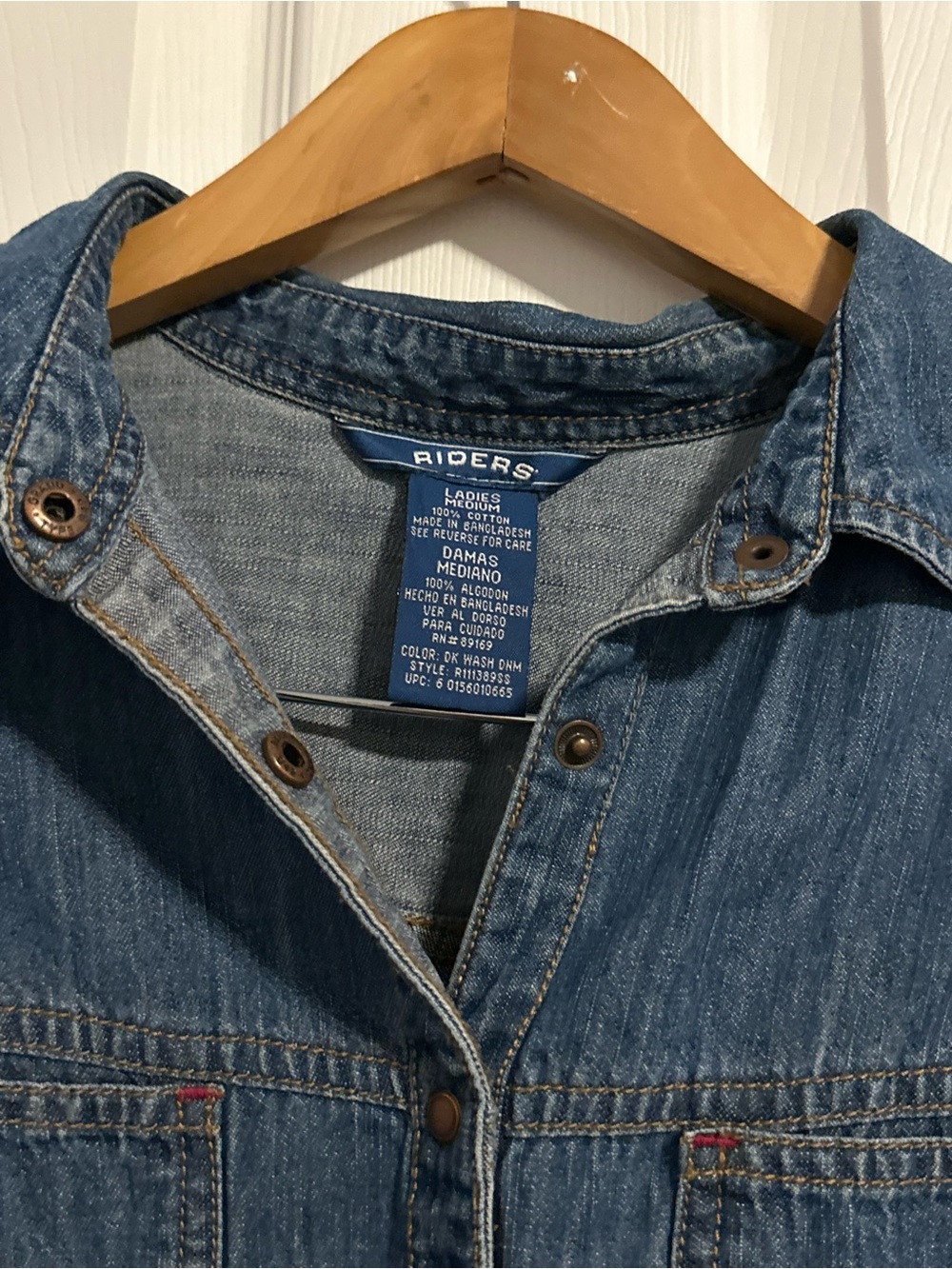 Riders by Lee Denim Snap-Front Shirt Jacket - Blue - Picture 2 of 5